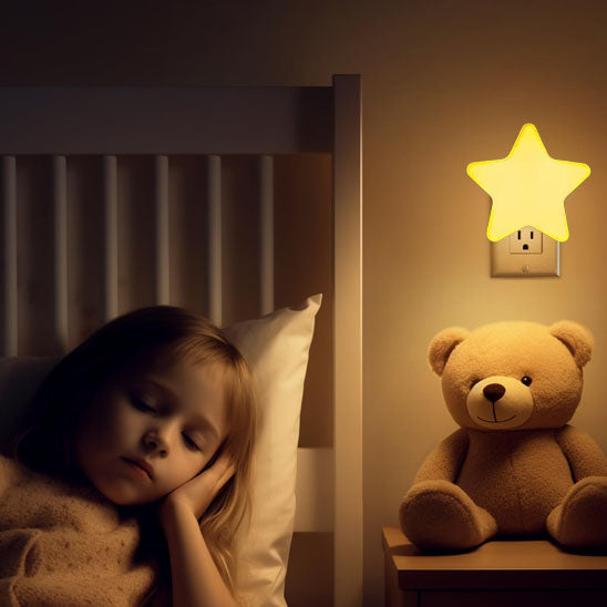 fillette lumiere chaude veilleuse murale bebe