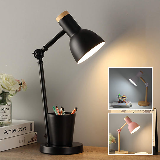 lampe de chevet couleur noir allume
