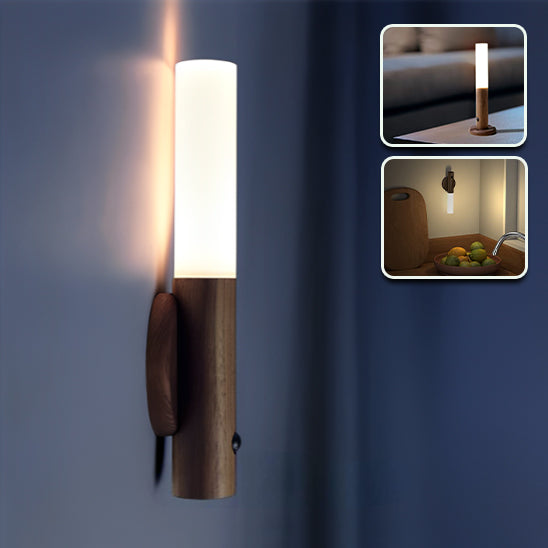 lampe de chevet murale couleur noyer