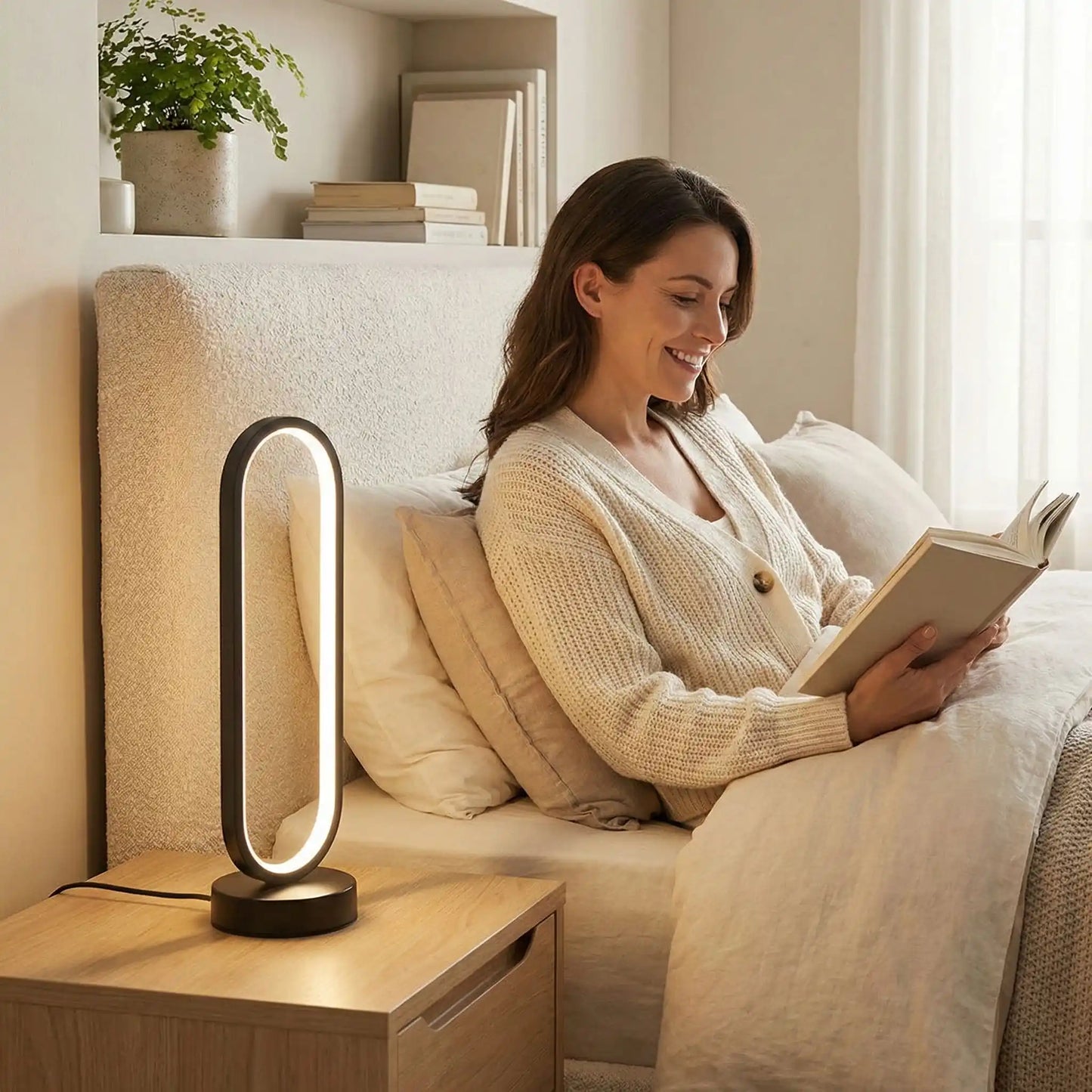 moment lecture detente lit lampe de chevet