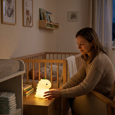ambiance enveloppante dinosaure lumineux souple veilleuse pour bebe