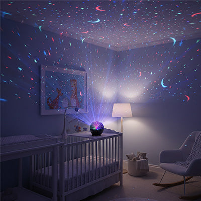 ambiance tamisee lune diffusee chambre veilleuse etoile bebe