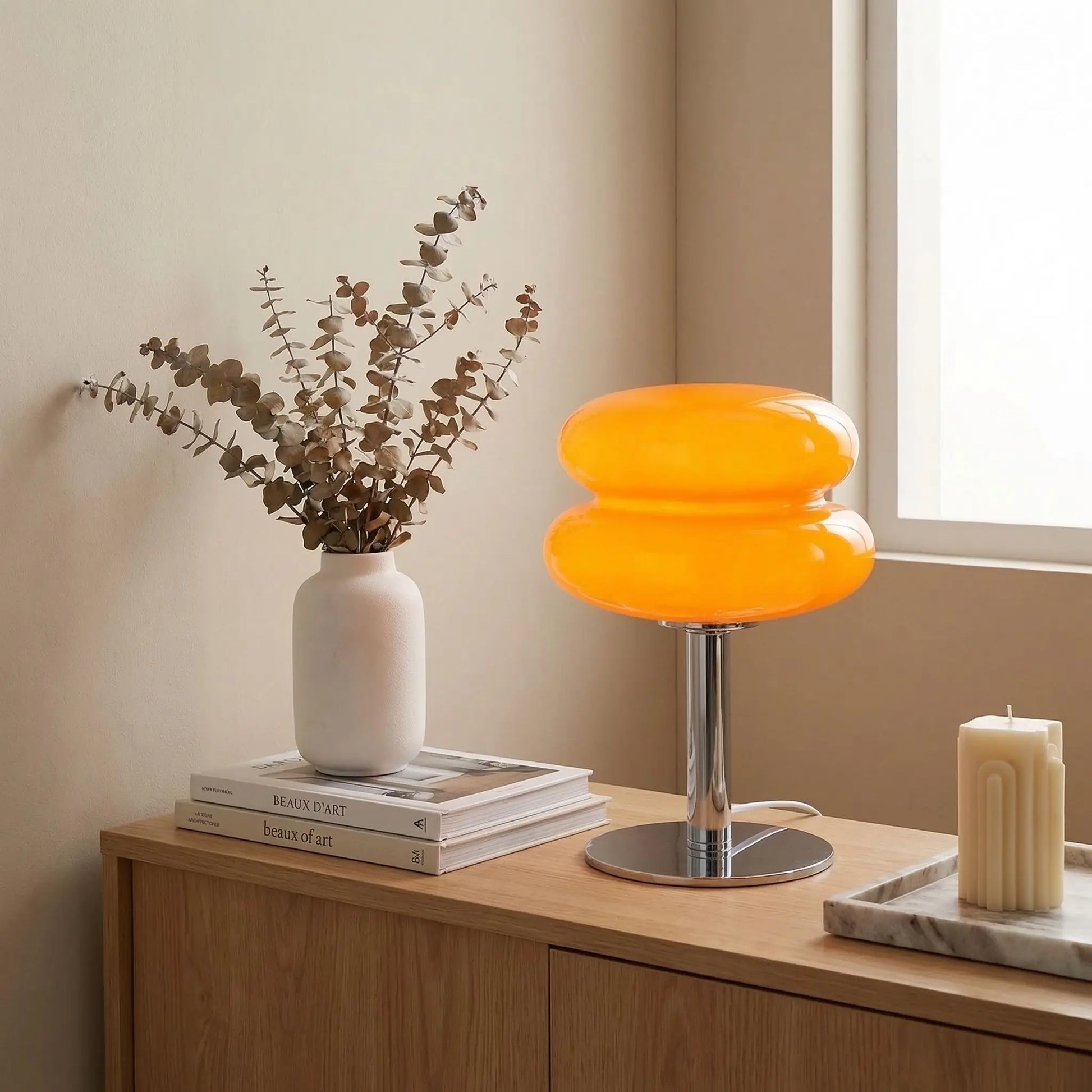 bougie livres fleurs sechees amour decoration lampe a poser verre