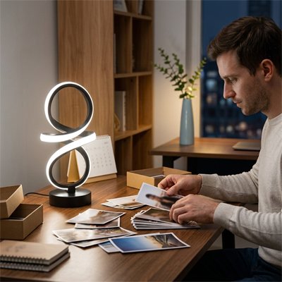 bureau design moderne stylee nostalgie lampe de chevet moderne