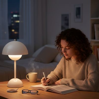 chambre bureau femme ecris lampe  a poser pour salon