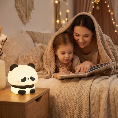 complicite mere fille histoire confident panda lampe veilleuse enfant