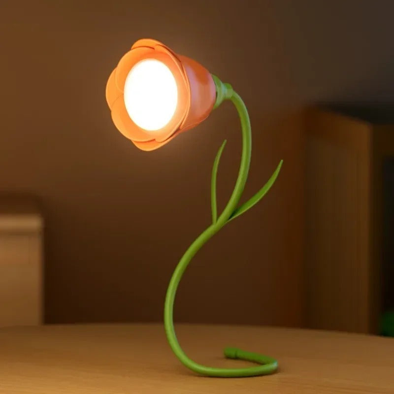 couleur orange chaleur lampe led de chevet