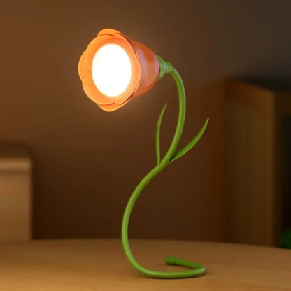 couleur orange chaleur lampe led de chevet