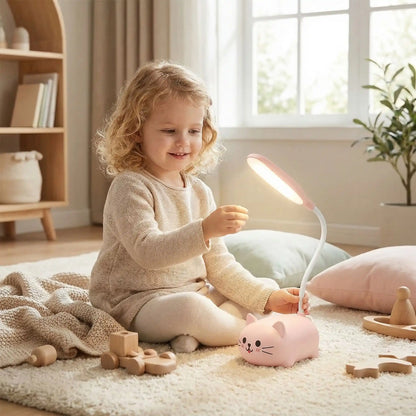 couleur rose douceur princesse joue lampe de bureau enfant