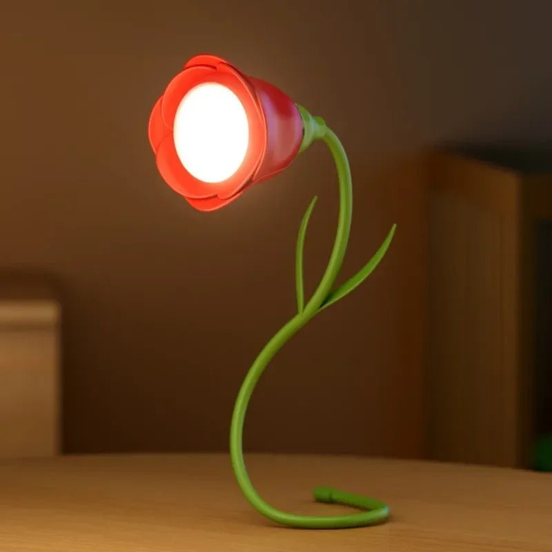 couleur rouge pimpante lampe led de chevet 