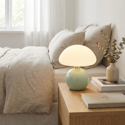 couleur verte lampe de chevet champignon