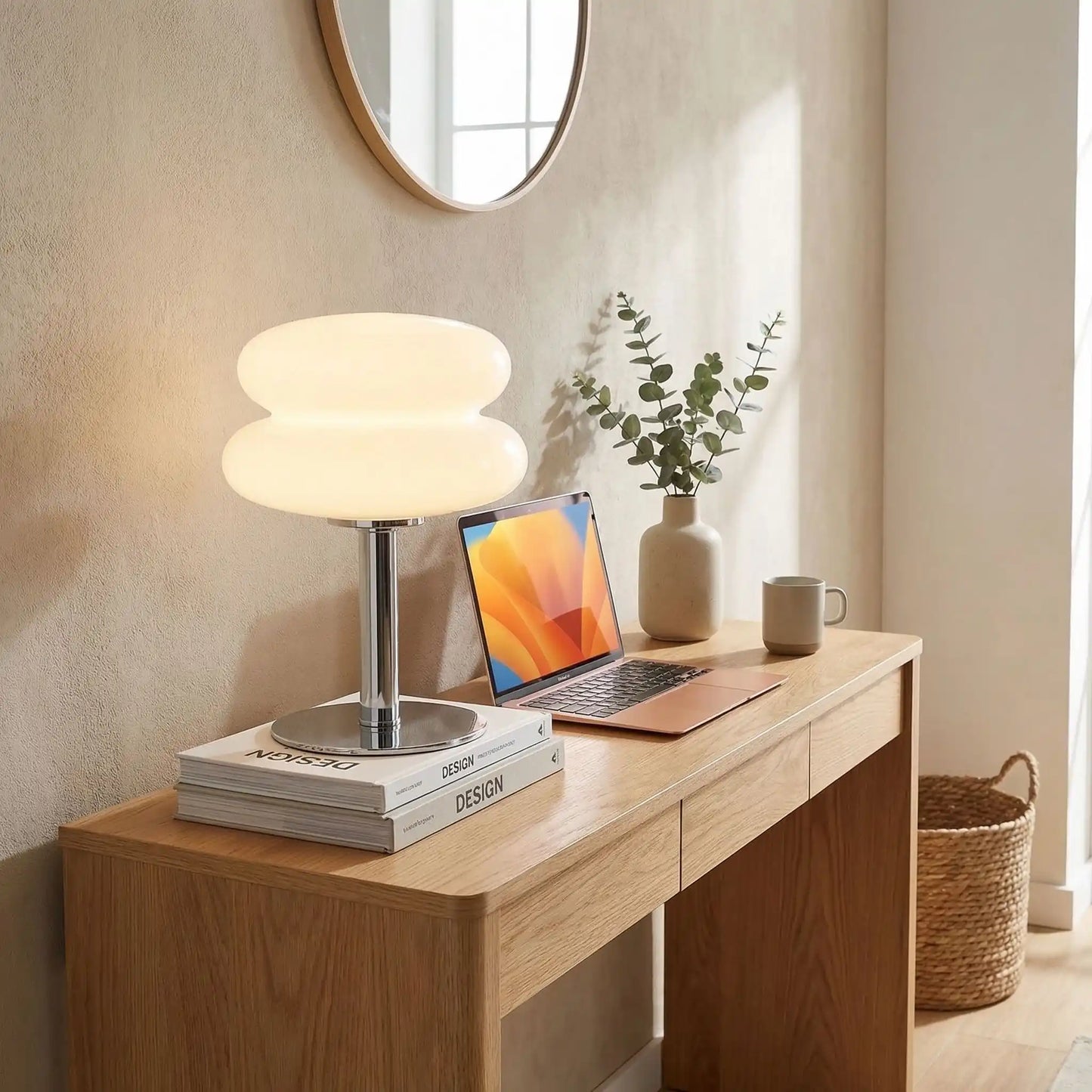 decoration design moderne joyeuse lampe a poser verre