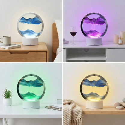 differentes temperatures moments personnalisee lampe de chevet bleu