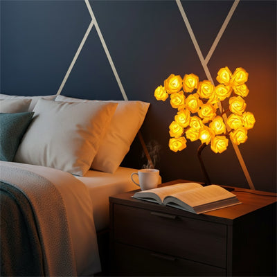 elegance florale lampe de chevet tactile
