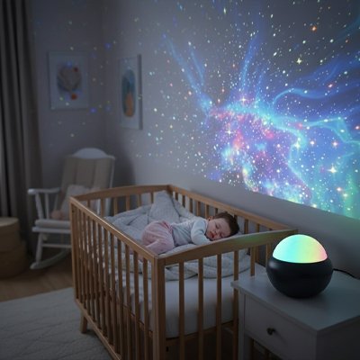 enfant dort serein monde imaginaire veilleuse projecteur bebe