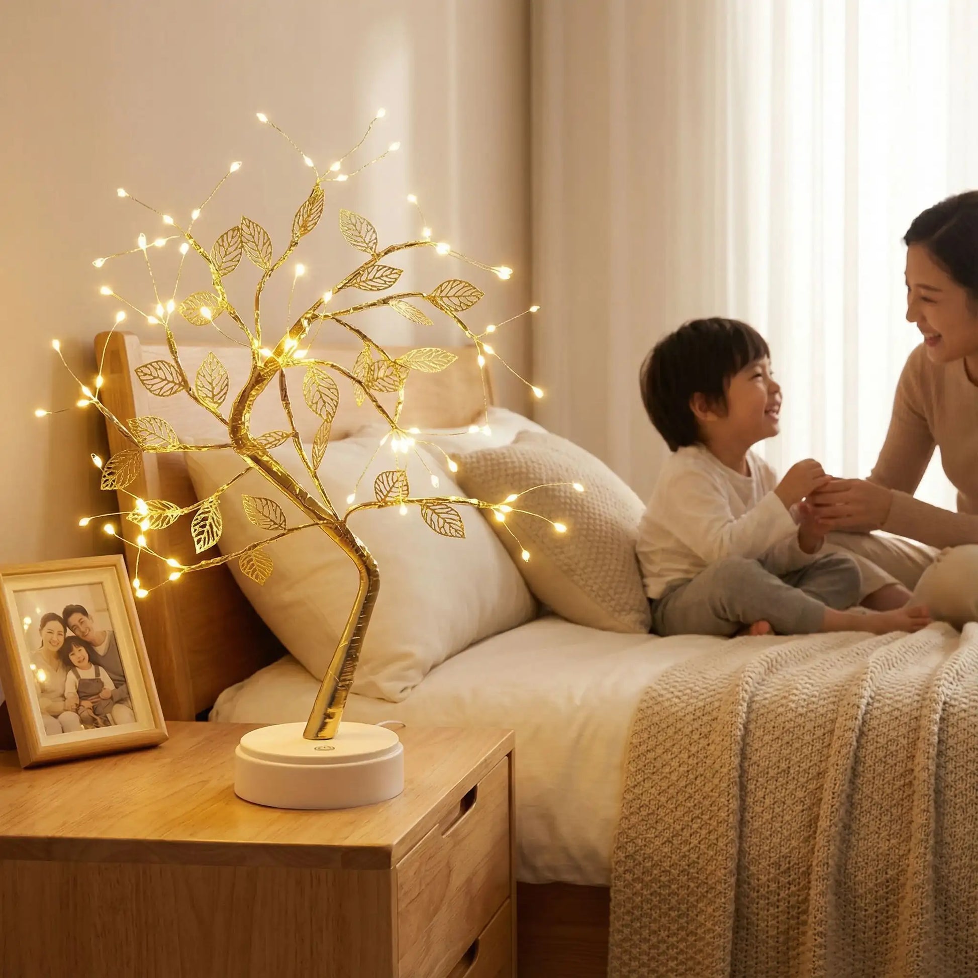 enfant mere complicites lampe de chevet tactile