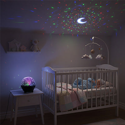 enfant sommeil tranquille berce differentes couleurs diffusion veilleuse etoile bebe