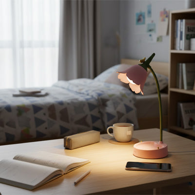 espace chambre coin travail confort visuel lampe de bureau originale 