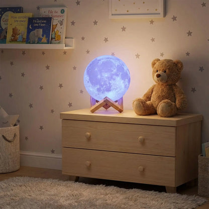 espace enfant veilleuse douce ourson lampe de chevet en bois