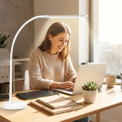 espace travail bien etre lumiere naturelle lampes de bureau led