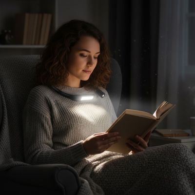 faisceau lumineux precise livre lampe de lecture