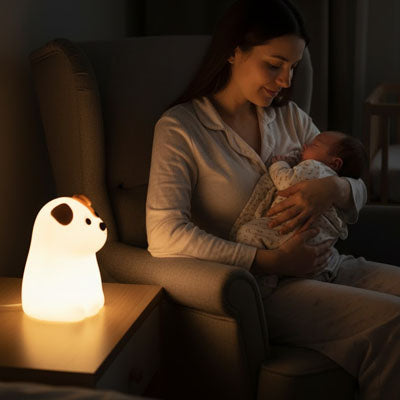 fauteuil maman sourire coucher enfant bras meilleure veilleuse bebe