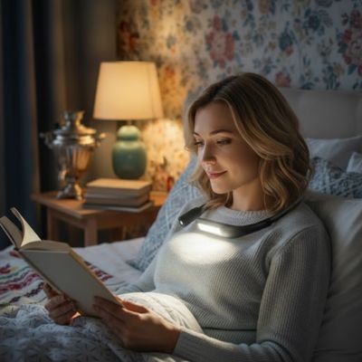 femme clarte visuelle lampe de lecture
