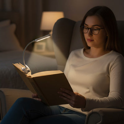 femme faisceau etroit lampe de lecture