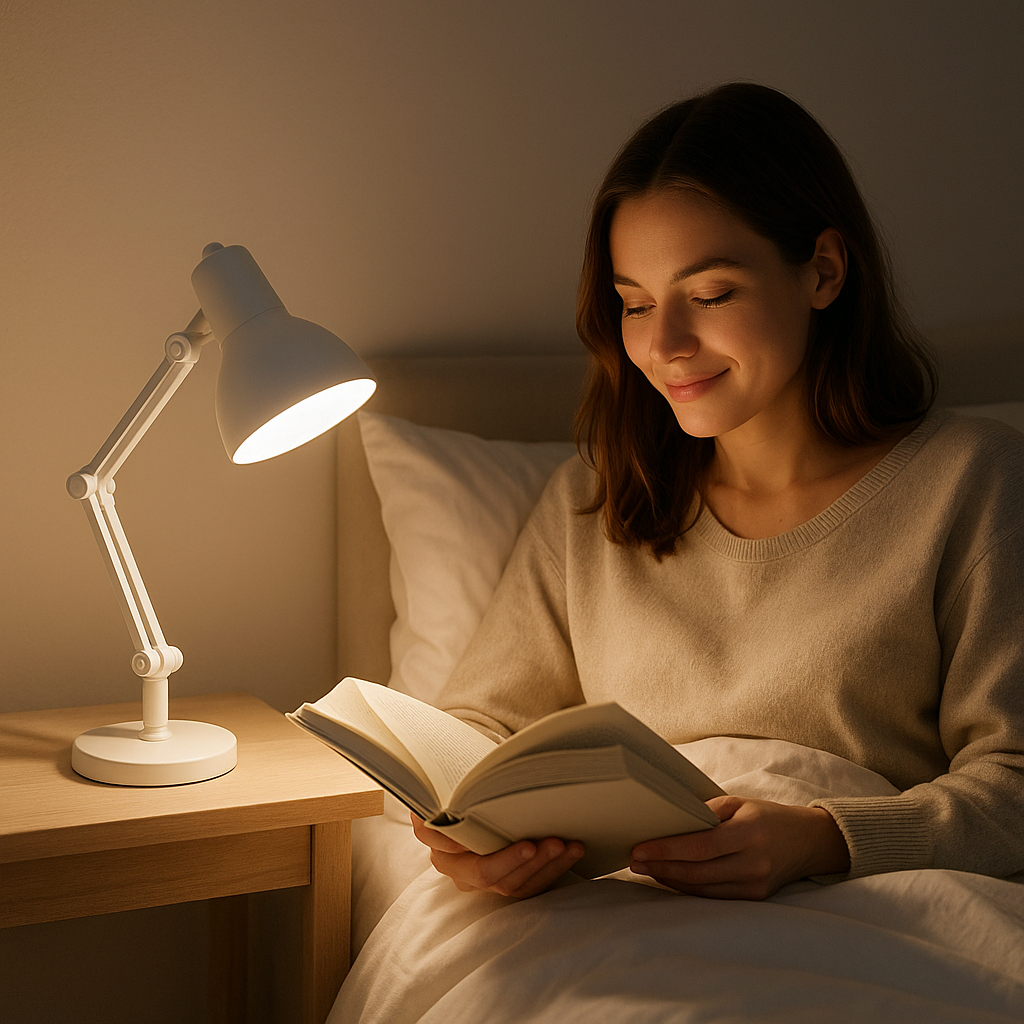 femme lecture tranquille lampes de lecture au lit