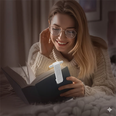 femme plongee univers livre lampe pour lecture