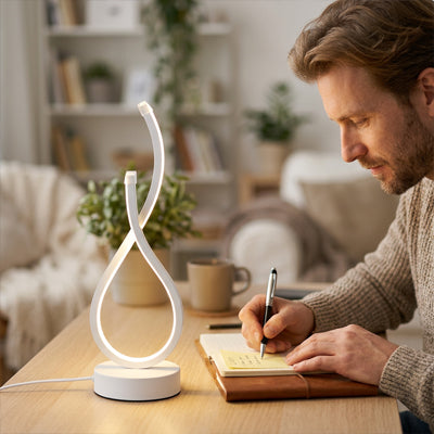 homme ecris lumiere uniforme lampe de chevet blanc