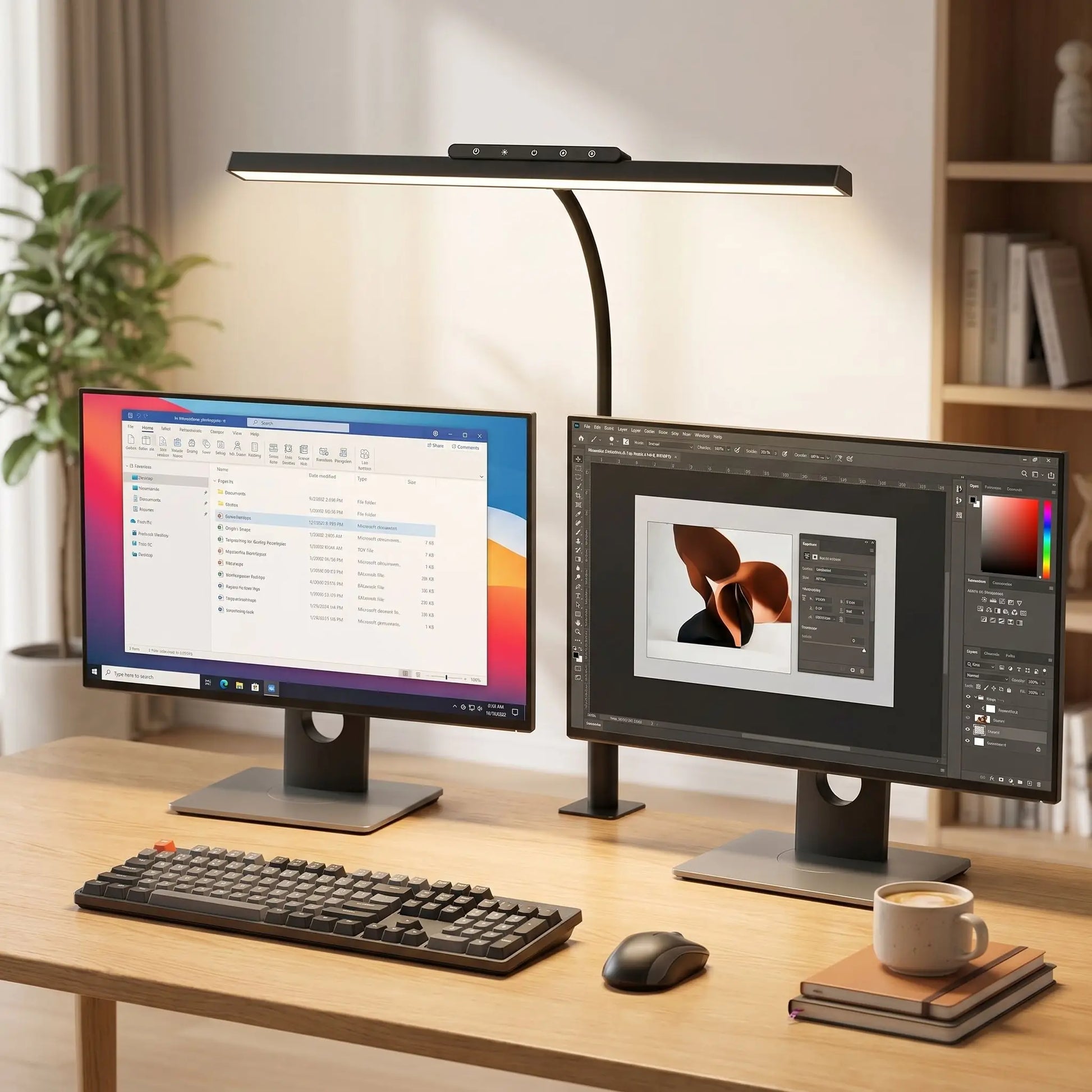 lampe de bureau articulee extra large lumiere homogene plan travail