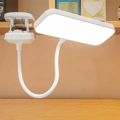 lampe de bureau led fixation etagere col flexible tete rectangulaire