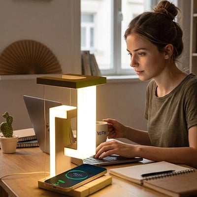 lampe de bureau moderne base stable femme clarte mentale travail