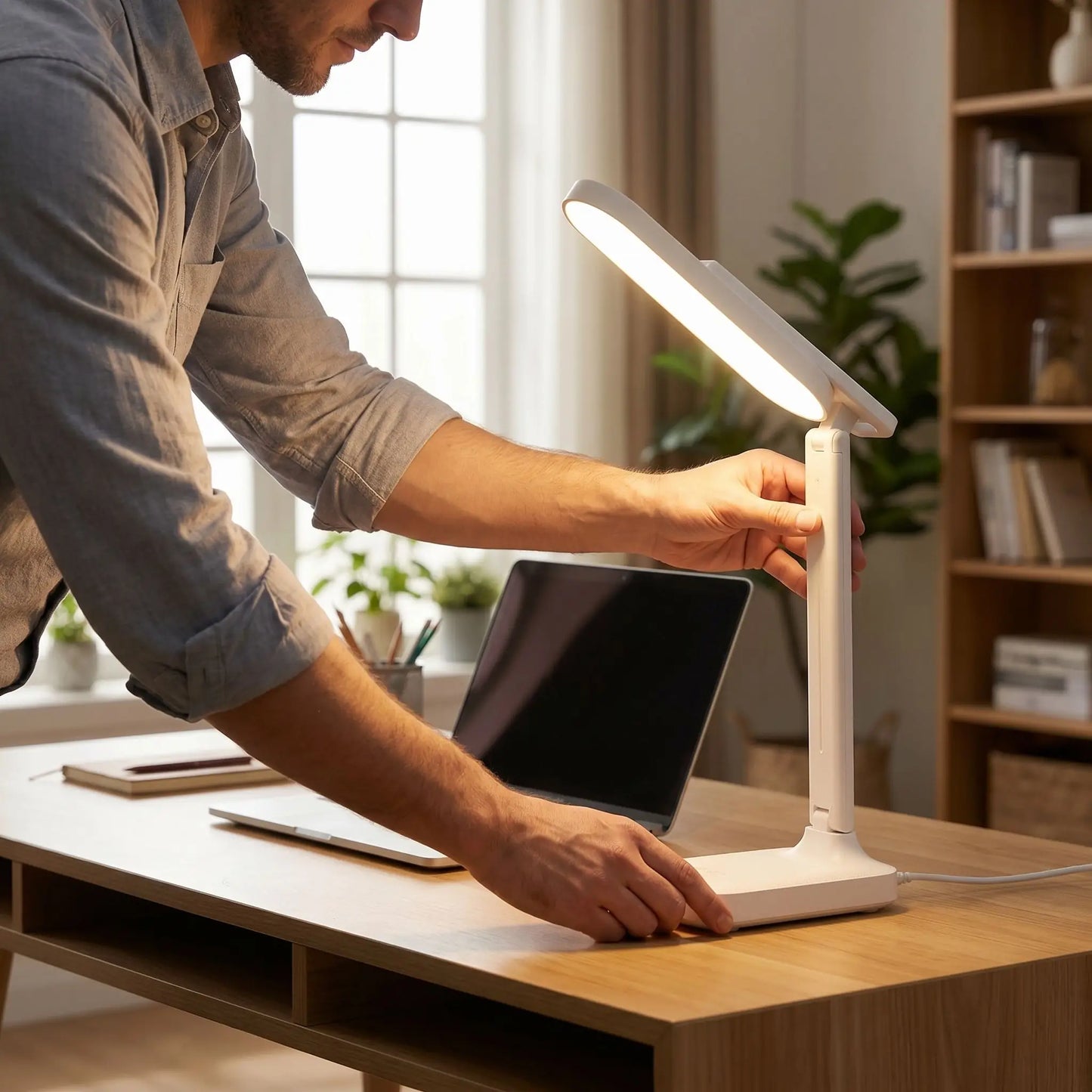 lampe de bureau originale orientable lumiere sans scintillement confort visuelle 