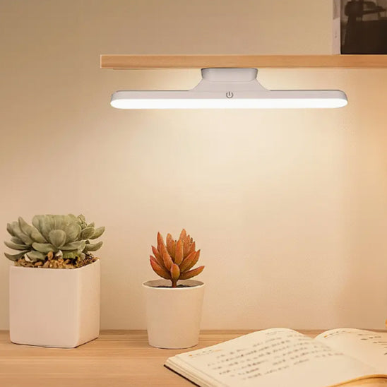 lampe de bureau rechargeable led tricolore magnetique lumiere plante cahier