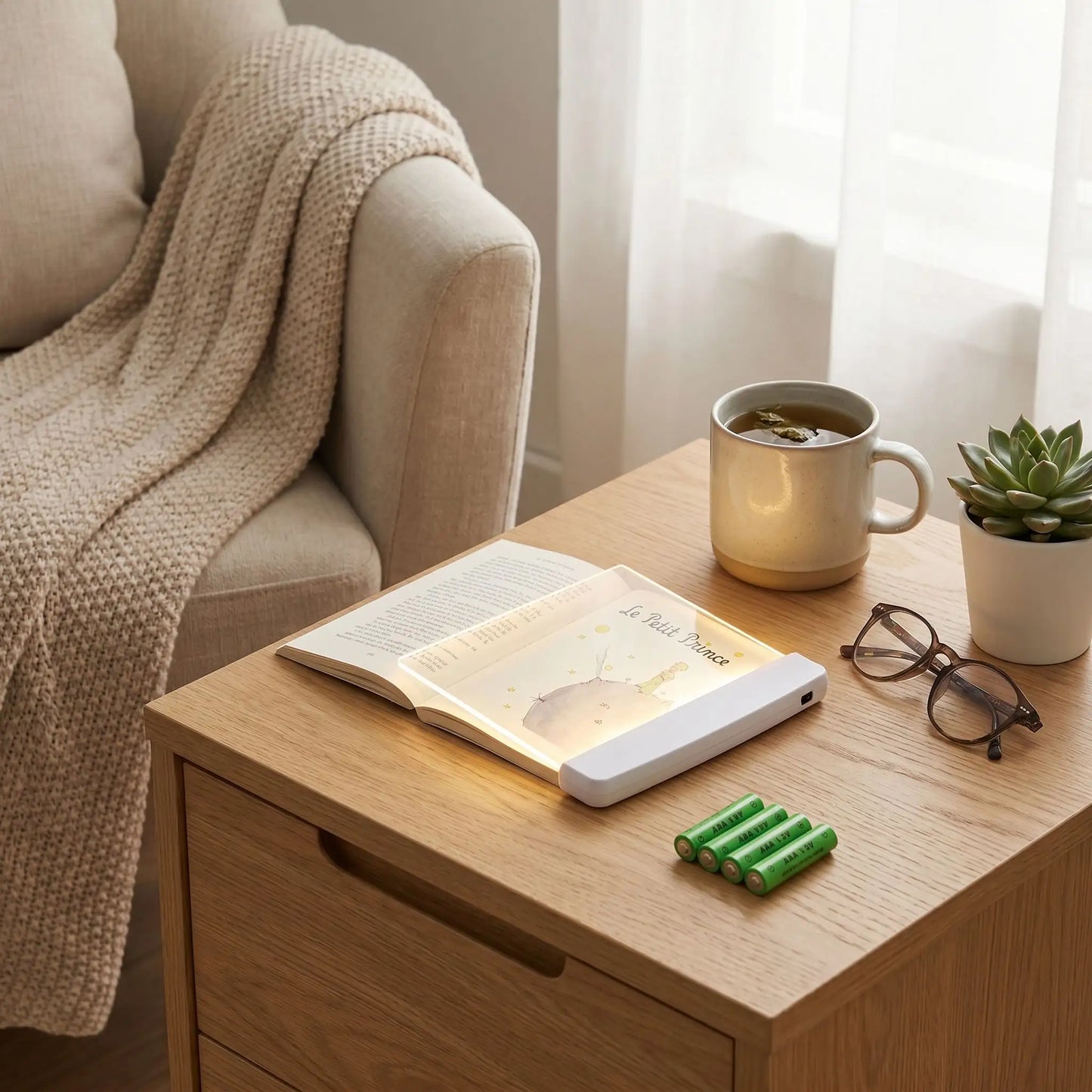 lampe de lecture led blanche parck pret a utiliser