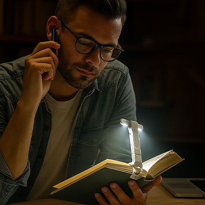 livre homme passionne lumiere blanche pour lecture