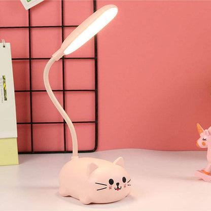lumiere mini chat rose princesse lampe de bureau enfant