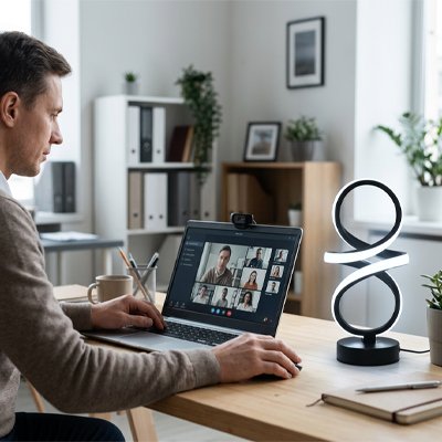lumiere vive homme visio conference zen lampe de chevet moderne