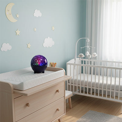 mur bleu nuage lune cocon apaisant douceur veilleuse etoile bebe
