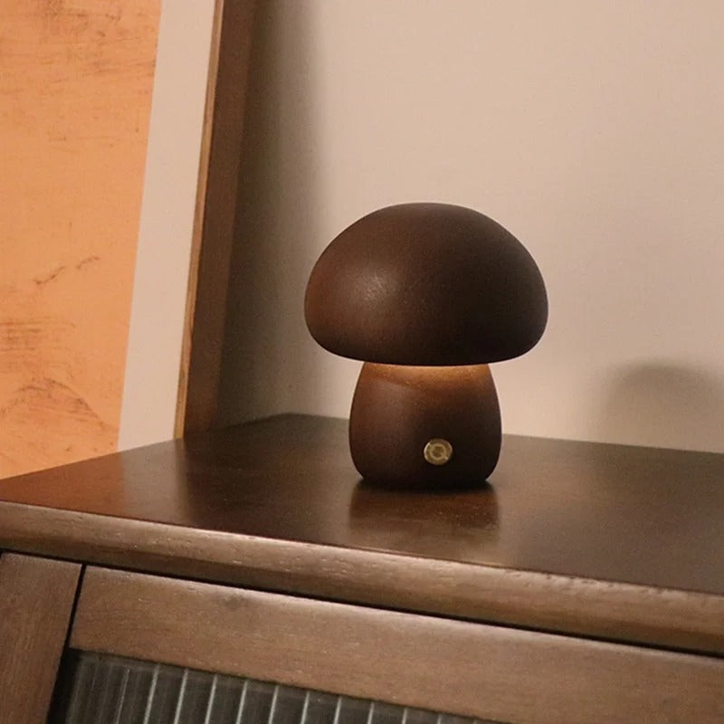 noyer intense pied fin lampe de chevet enfant