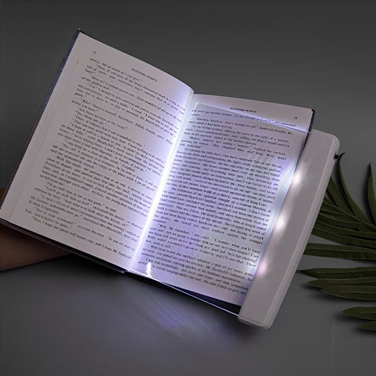 page livre illuminee panneau plat lampe liseuse