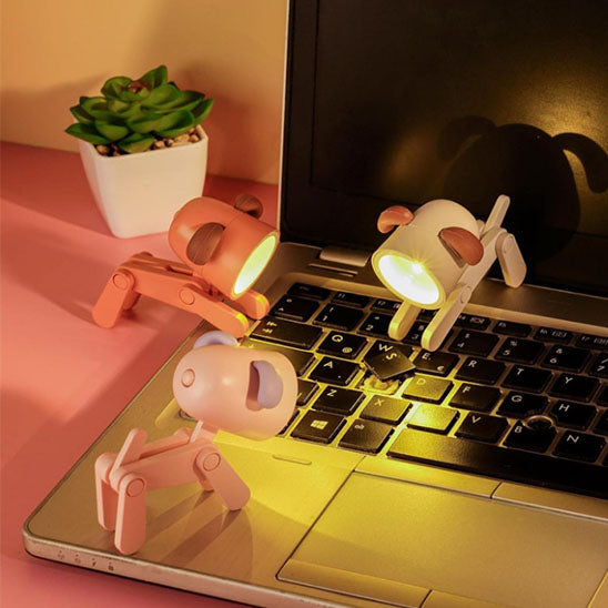 plante verte ordinateur portable clavier lumineux compagnons lampe de bureau