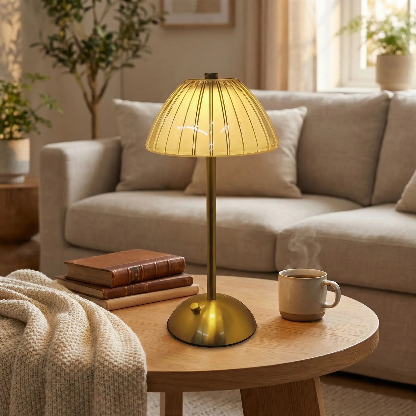 salon czy plaid tasse livres lampe led a poser
