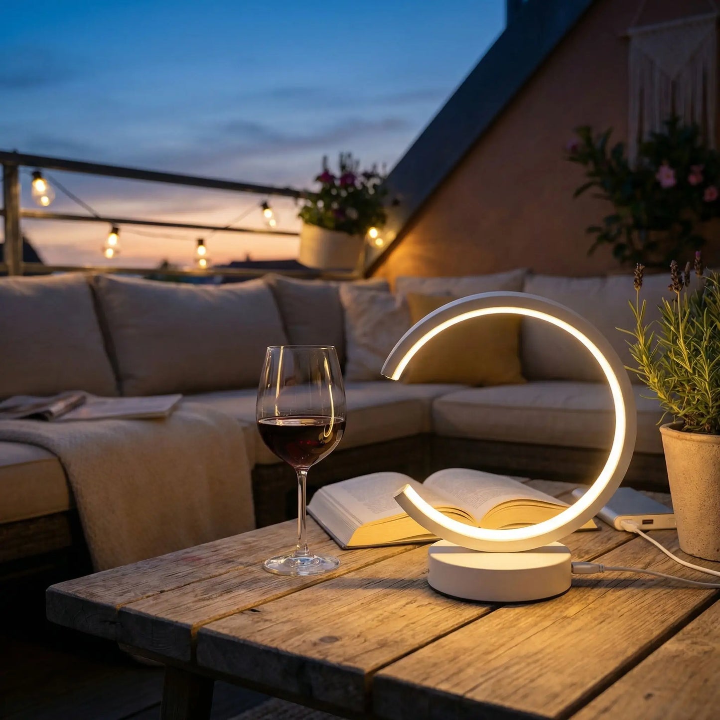 soiree terasse mobilite accessible lampe ceramique a poser