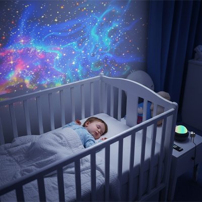 sommeil profond calme chambre confiance veilleuse projecteur bebe