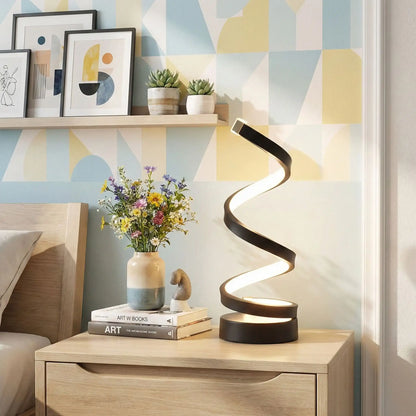 spirale decoration lampe de chevet design