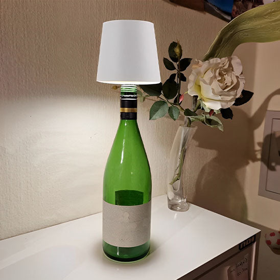 table blanc eclairage bas lampe a led a poser