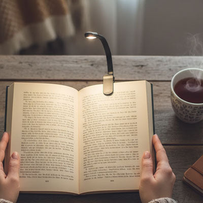 tasse cafe chaud soiree lecture lampe liseuse